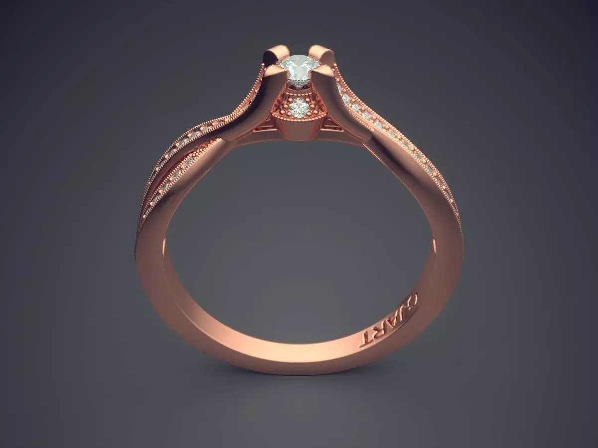 Ring With Diamonds Gjart A-380 3D print model_2
