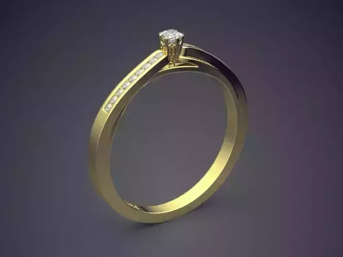 Ring With Diamonds Gjart A-377 3D print model