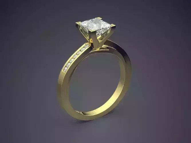 Ring With Diamonds Gjart A-372 3D print model