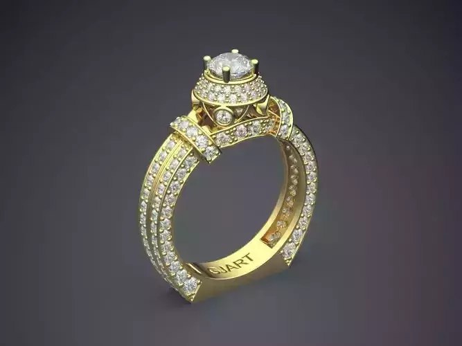 Unique Ring With Diamonds Gjart A-358
