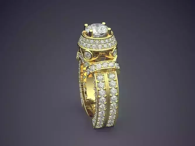 Unique Ring With Diamonds Gjart A-357