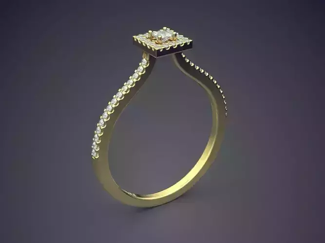 Ring With Diamonds Gjart A-35 3D print model