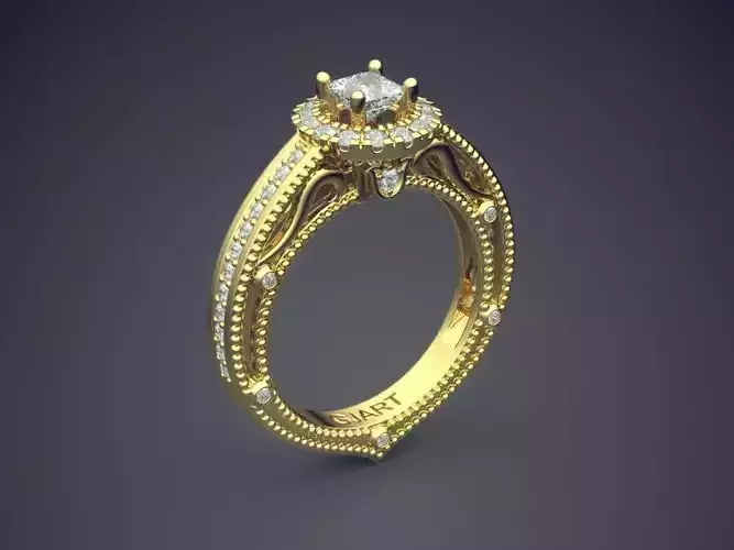 Luxurious Ring With Diamonds Gjart A-343 3D print model