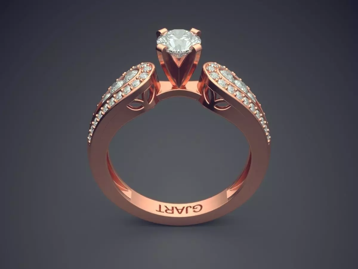 Luxurious Ring With Diamonds Gjart A-308 3D print model_2