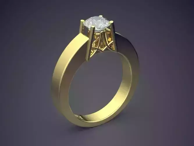 Ring With Diamond Gjart A-30 3D print model