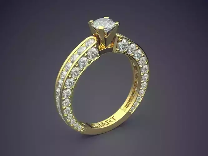 Luxurious Ring With Diamonds Gjart A-299 3D print model
