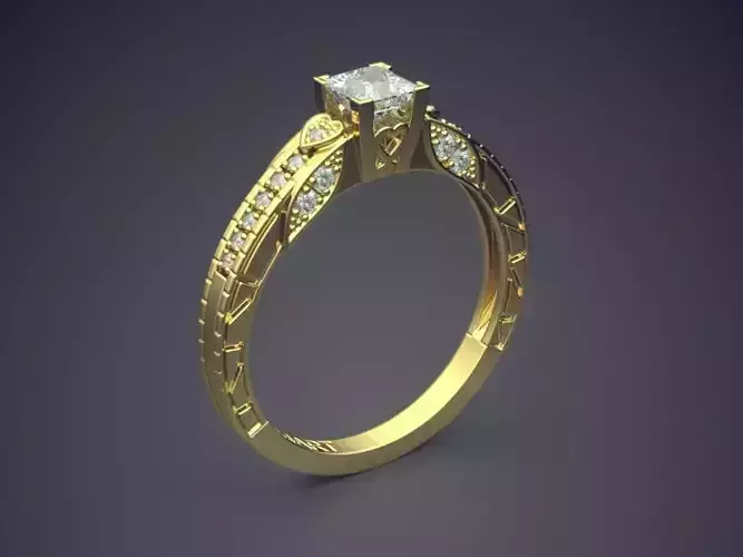Luxurious Ring With Diamonds Gjart A-295 3D print model