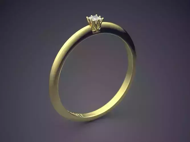 Ring With Tiny Diamond Gjart A-292 3D print model