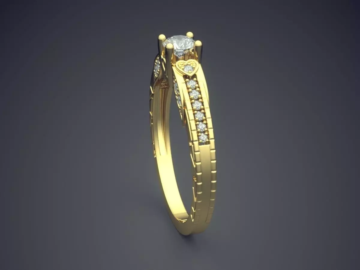 Luxurious Ring With Diamonds Gjart A-293 3D print model_3