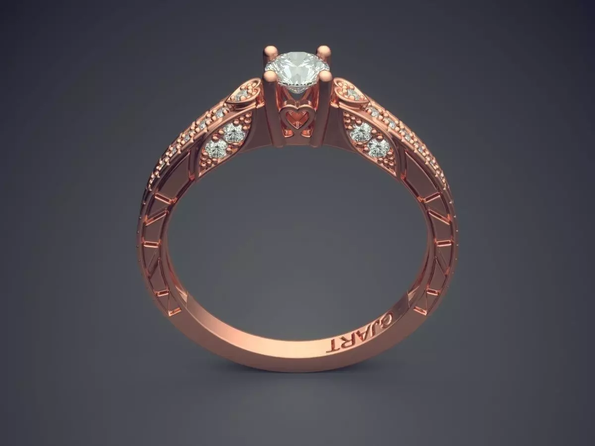 Luxurious Ring With Diamonds Gjart A-293 3D print model_2