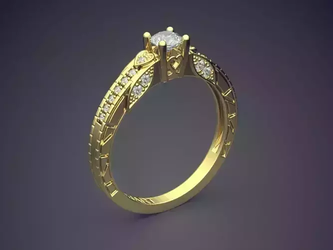 Luxurious Ring With Diamonds Gjart A-293 3D print model