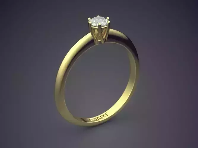 Ring With Diamond Gjart A-288 3D print model