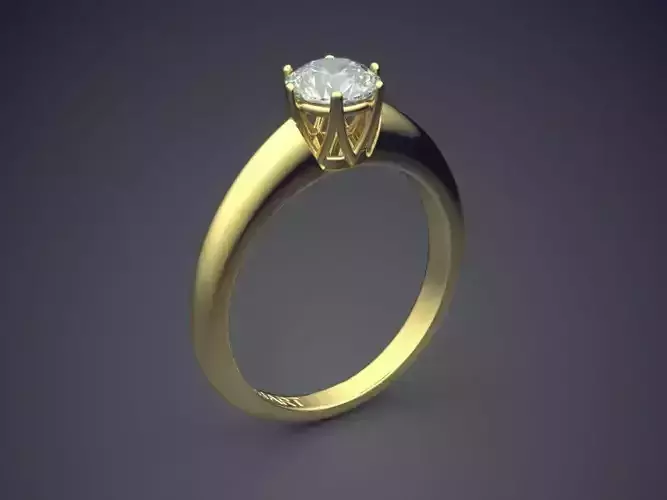 Ring With Diamond Gjart A-287 3D print model