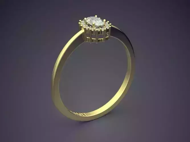 Ring With Diamonds Gjart A-286 3D print model