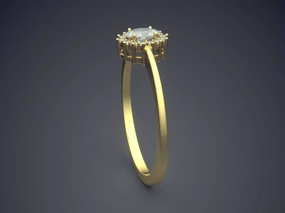 Ring With Diamonds Gjart A-286 3D print model_3