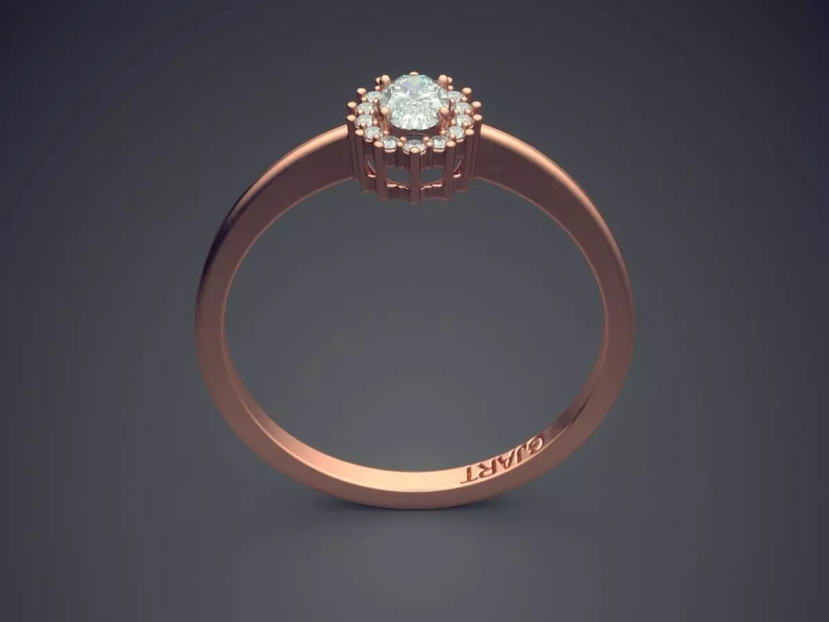 Ring With Diamonds Gjart A-286 3D print model_2