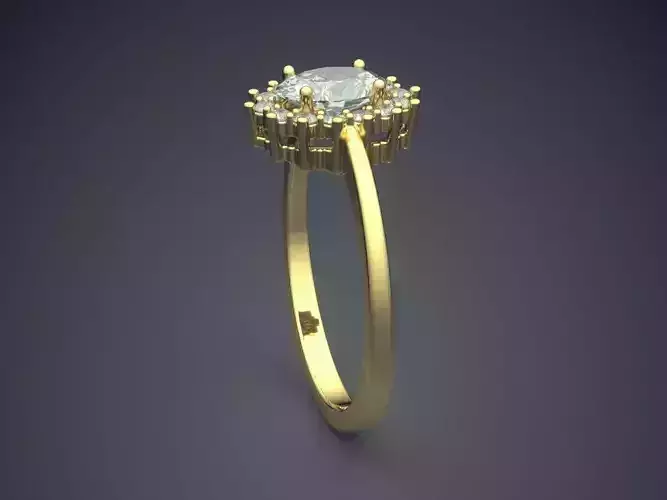 Engagement Ring With Diamonds Gjart A-284