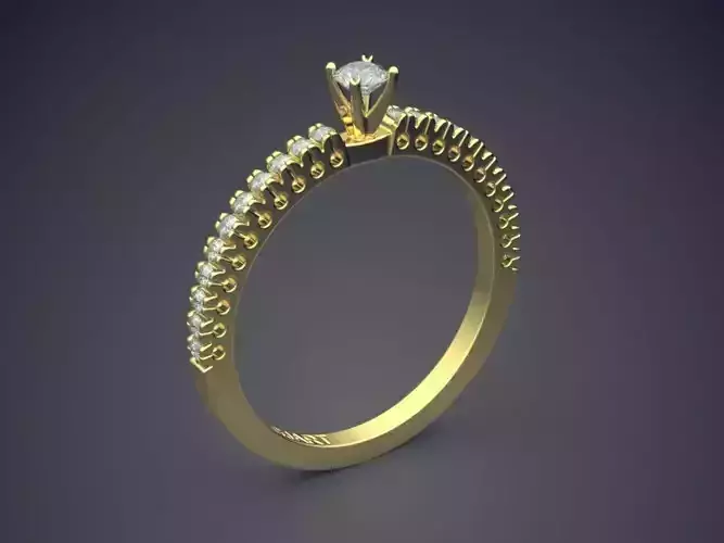 Ring With Diamonds Gjart A-283 3D print model
