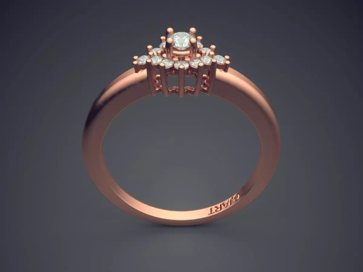 Ring With Diamonds Gjart A-279 3D print model_2