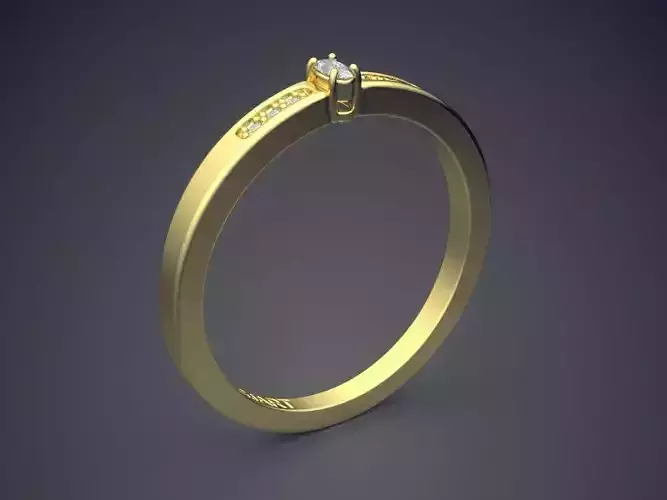 Ring With Diamonds Gjart A-277 3D print model