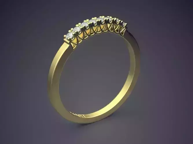 Thin Ring With Diamonds Gjart A-274 3D print model