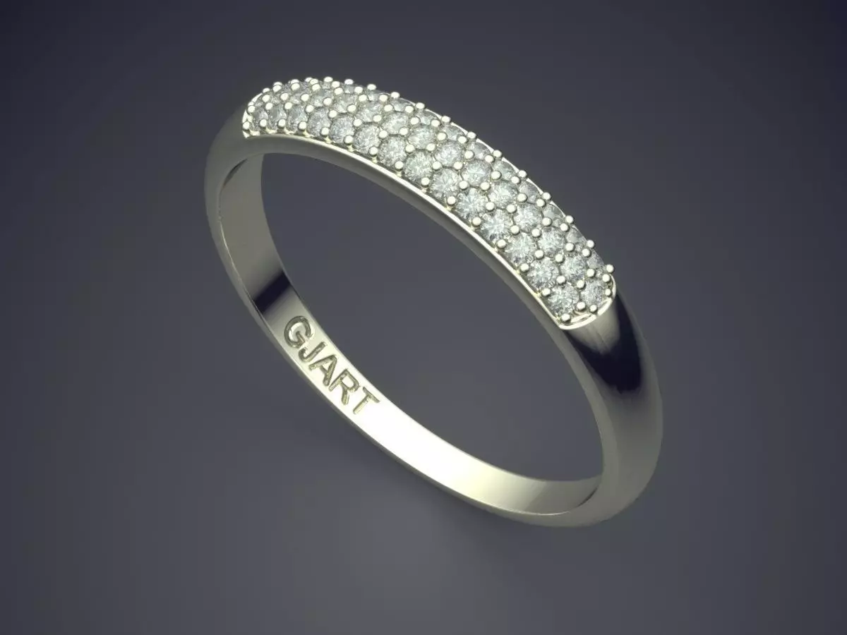Ring With Diamonds Gjart A-268 3D print model_1