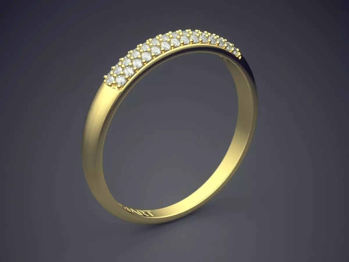 Ring With Diamonds Gjart A-268 3D print model_0