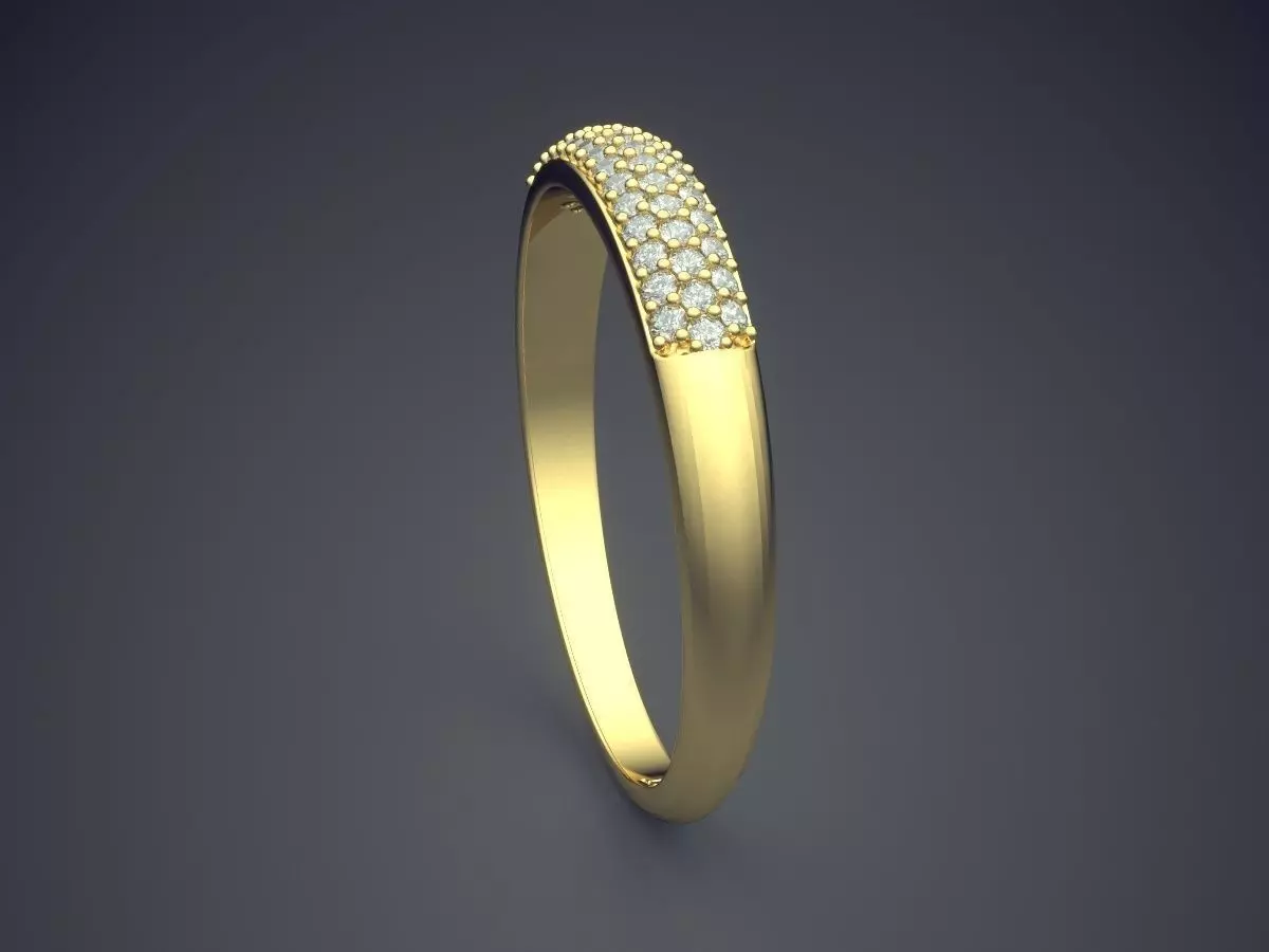 Ring With Diamonds Gjart A-268 3D print model_3