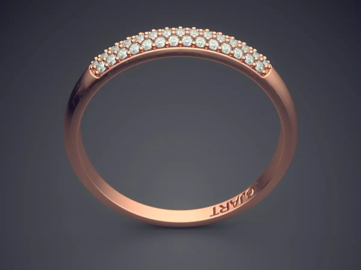 Ring With Diamonds Gjart A-268 3D print model_2