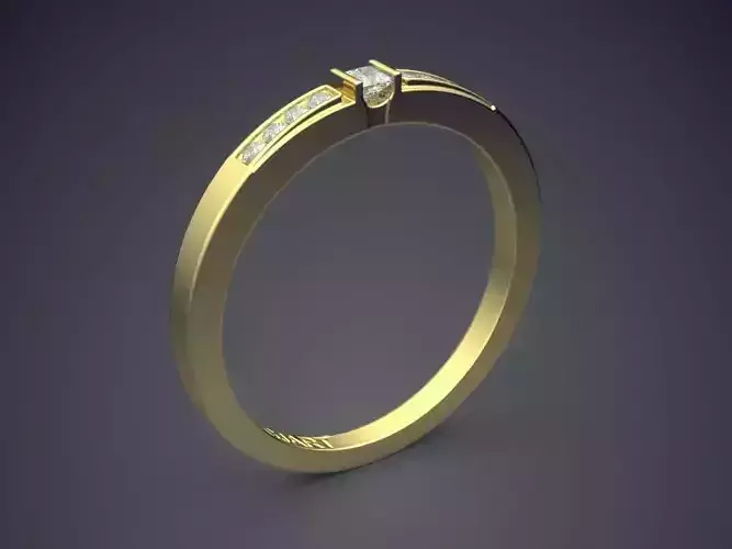 Ring With Diamonds Gjart A-265 3D print model