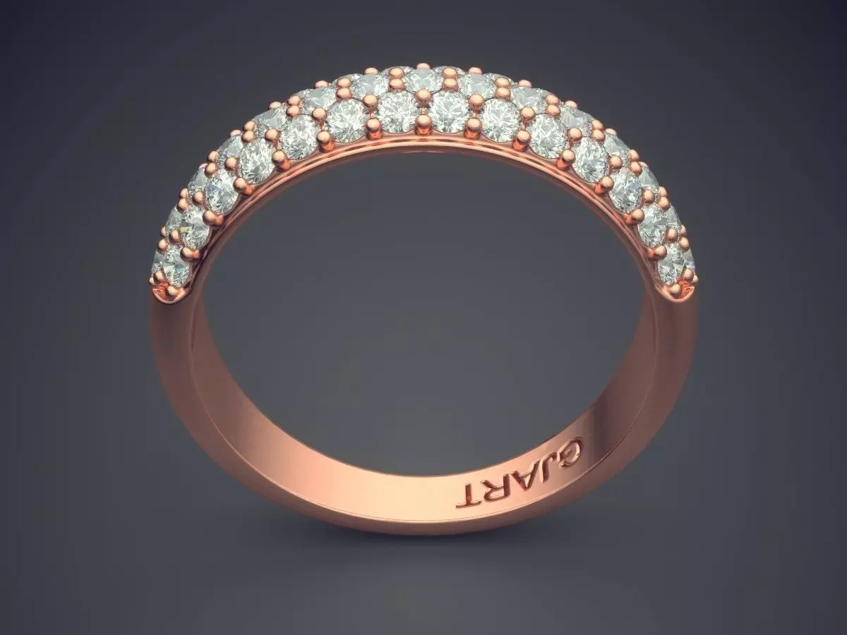 Ring With Diamonds Gjart A-267 3D print model_2