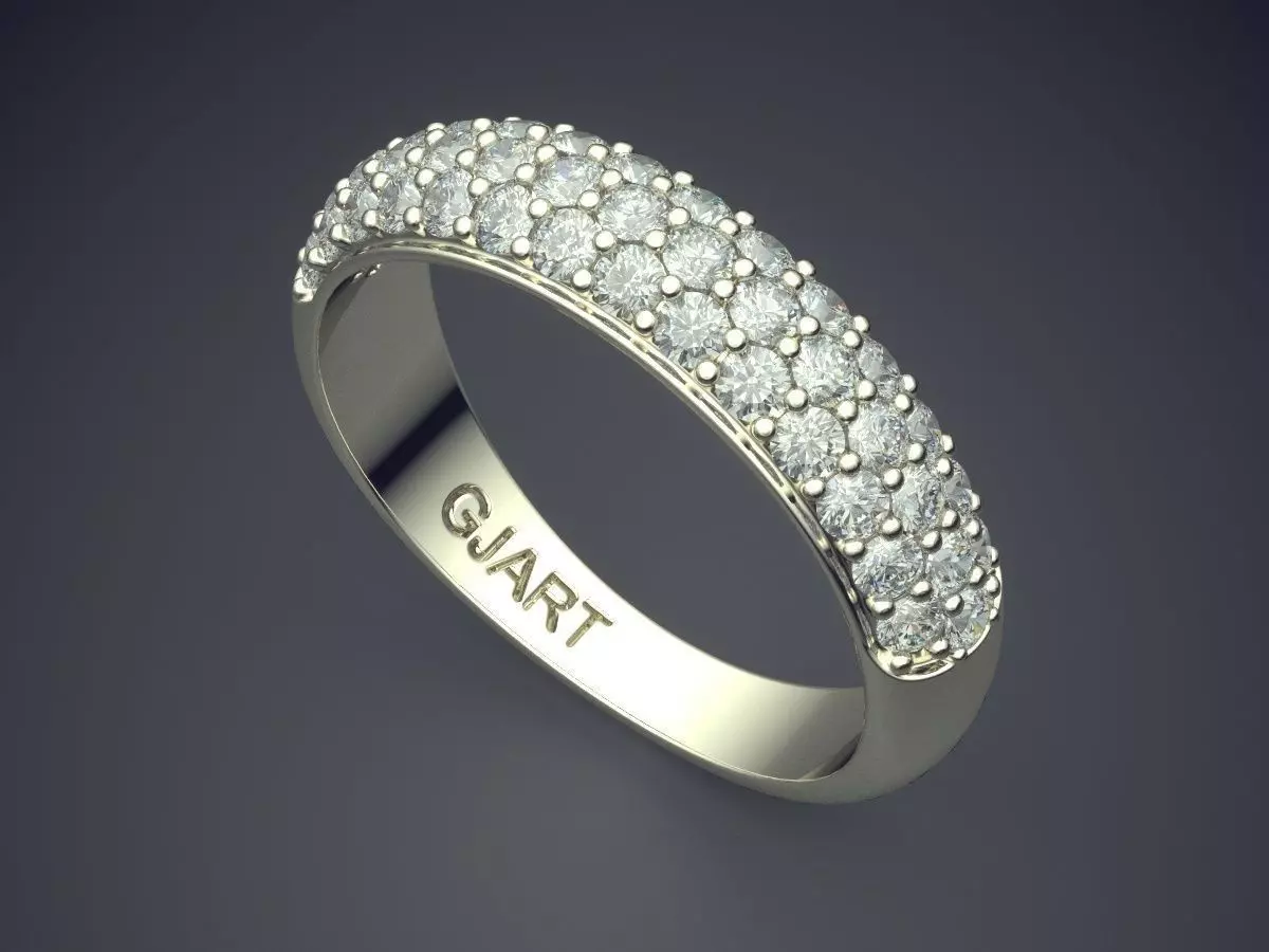 Ring With Diamonds Gjart A-267 3D print model_1