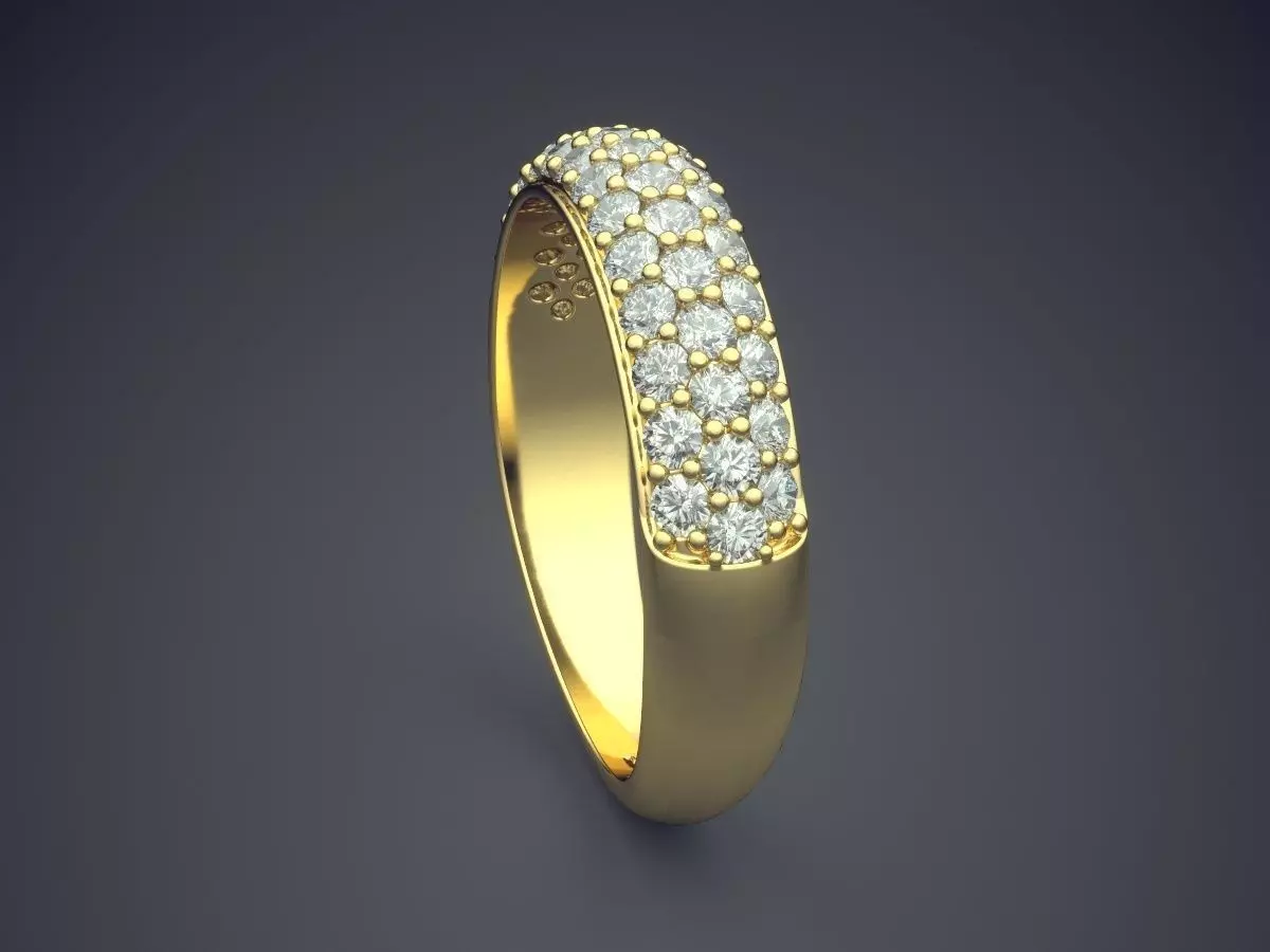 Ring With Diamonds Gjart A-267 3D print model_3