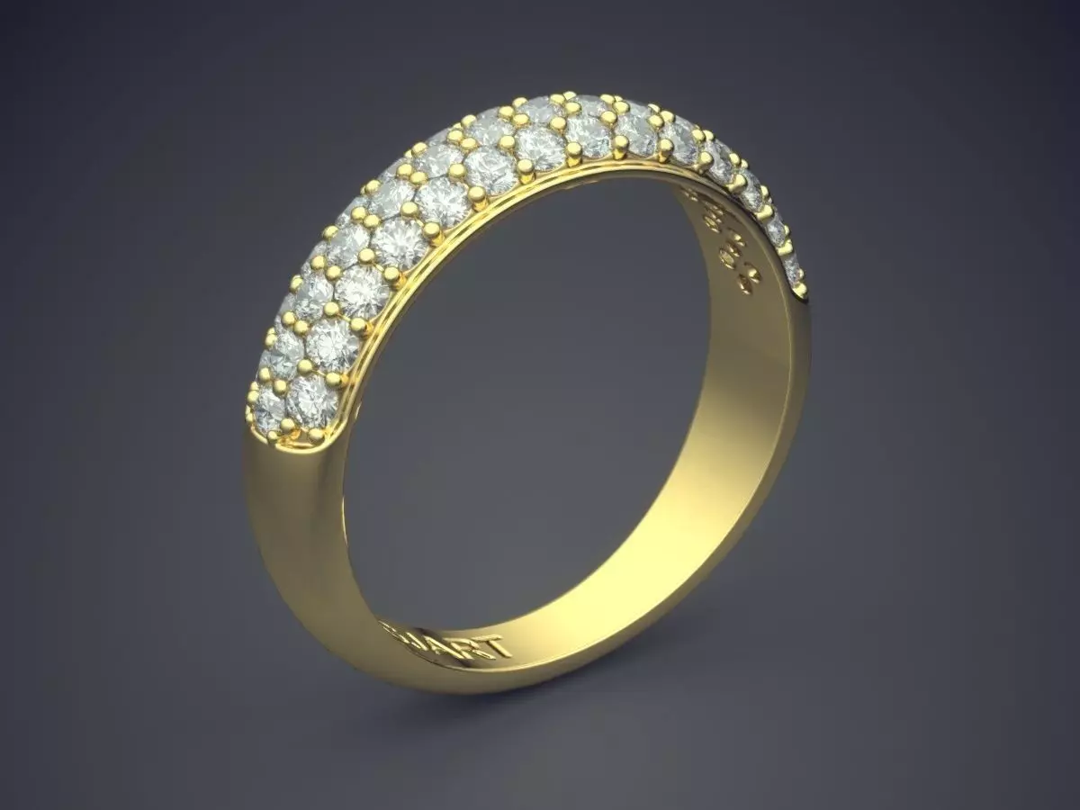 Ring With Diamonds Gjart A-267 3D print model_0