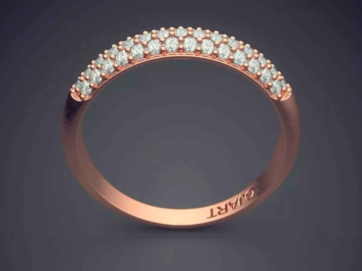 Ring With Diamonds Gjart A-266 3D print model_2