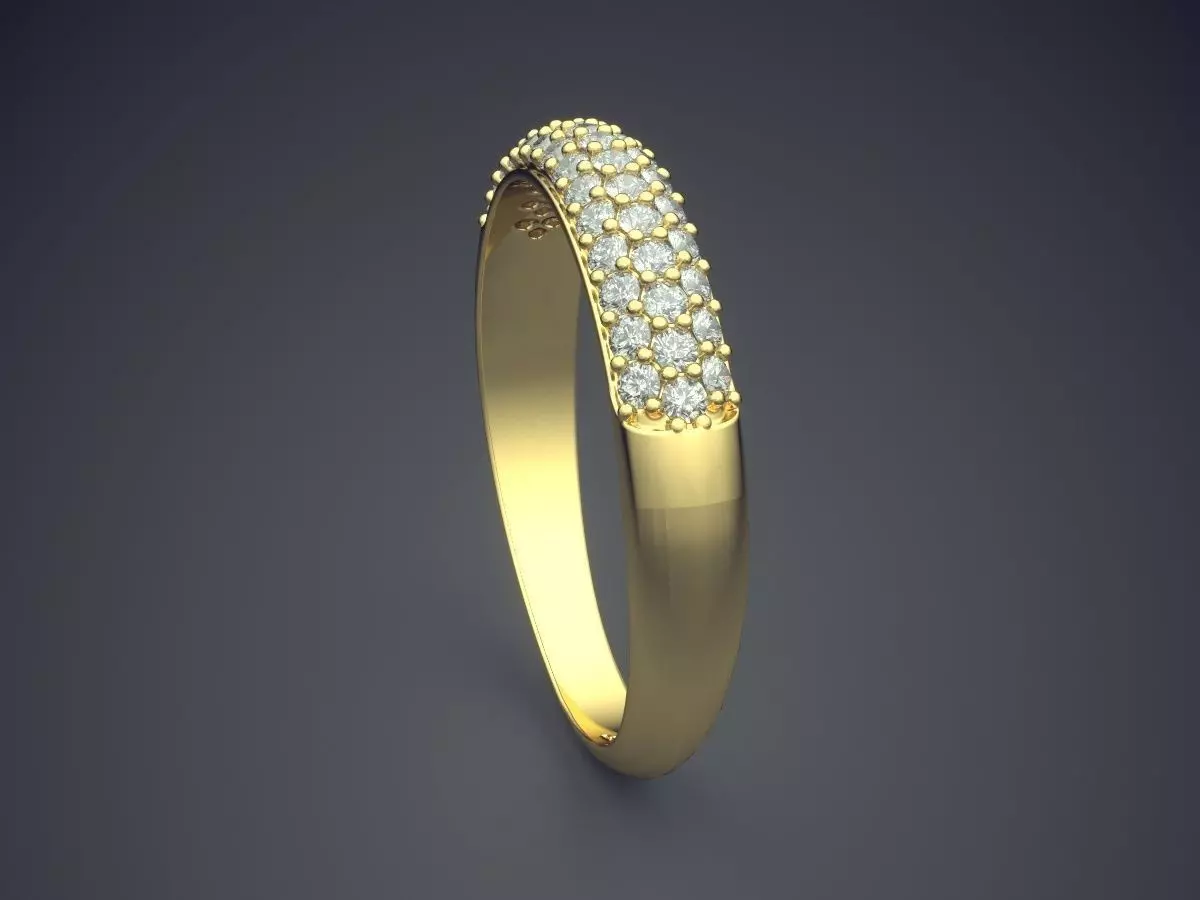 Ring With Diamonds Gjart A-266 3D print model_3