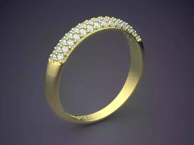 Ring With Diamonds Gjart A-266 3D print model