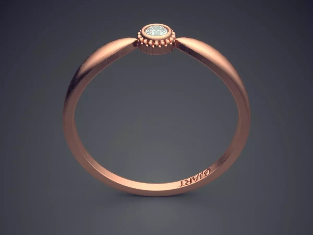 Ring With Diamond Gjart A-262 3D print model_2