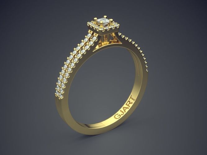 Ring With Diamonds Gjart A-26 3D print model