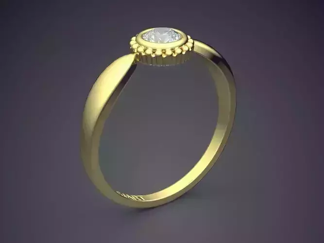 Ring With Diamond Gjart A-258 3D print model