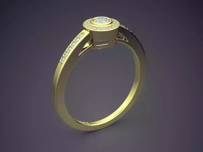 Ring With Diamonds Gjart A-251 3D print model
