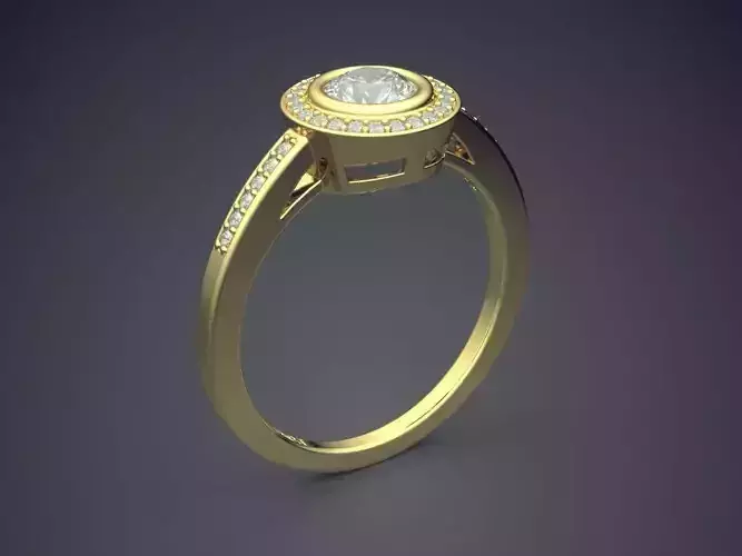Ring With Diamonds Gjart A-250 3D print model