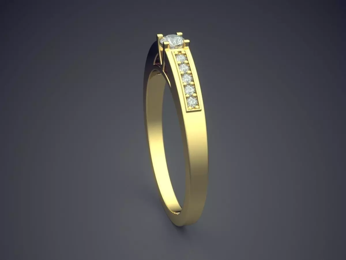 Ring With Diamonds Gjart A-248 3D print model_3