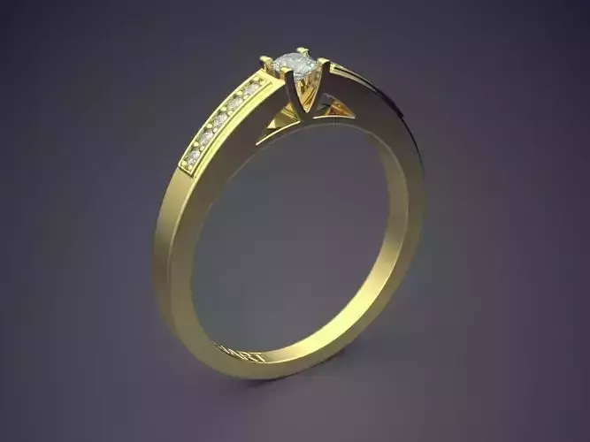 Ring With Diamonds Gjart A-248 3D print model