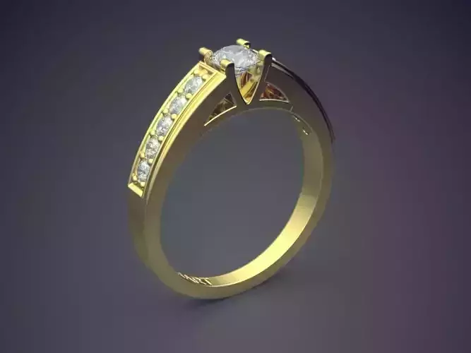 Ring With Diamonds Gjart A-246 3D print model