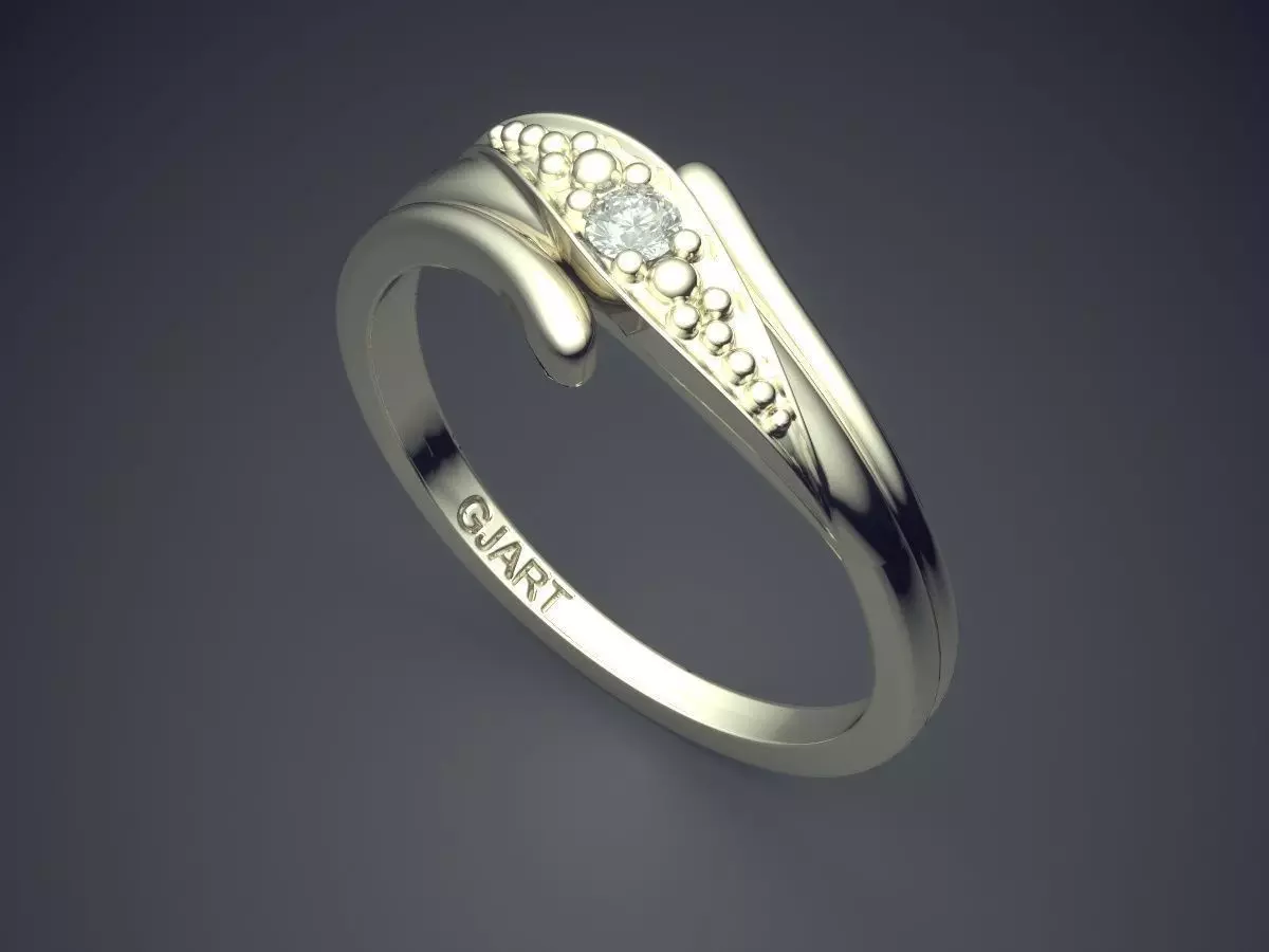 Engraved Ring Gjart A-244 3D print model_1