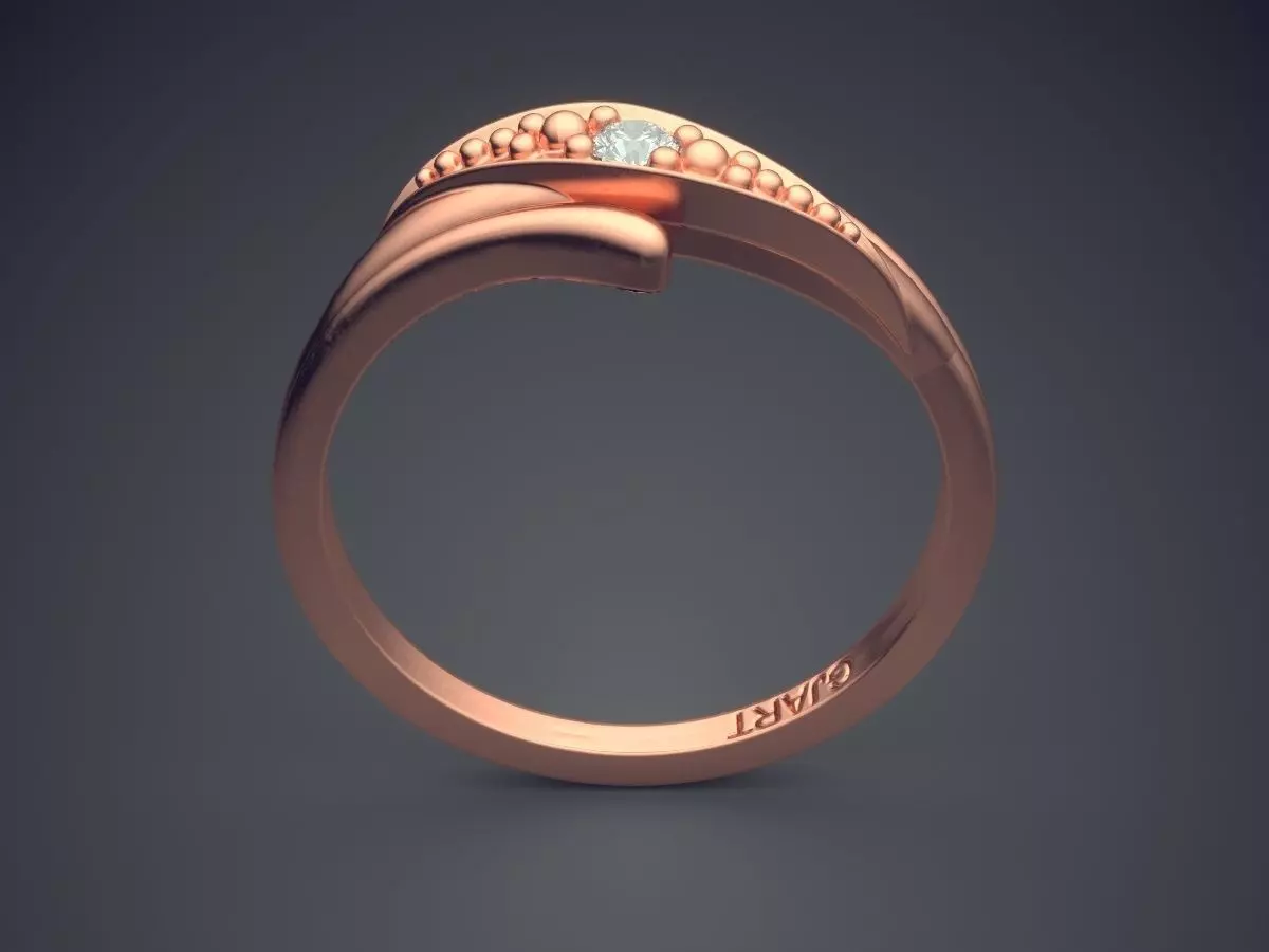Engraved Ring Gjart A-244 3D print model_2