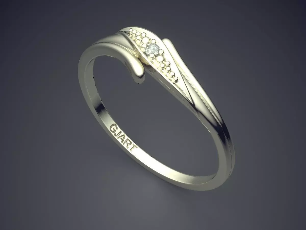 Engraved Ring Gjart A-243 3D print model_1