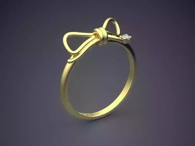 Ribbon Bow Shape Ring Gjart A-241