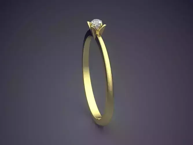 Thin Ring With Small Diamond Gjart A-233